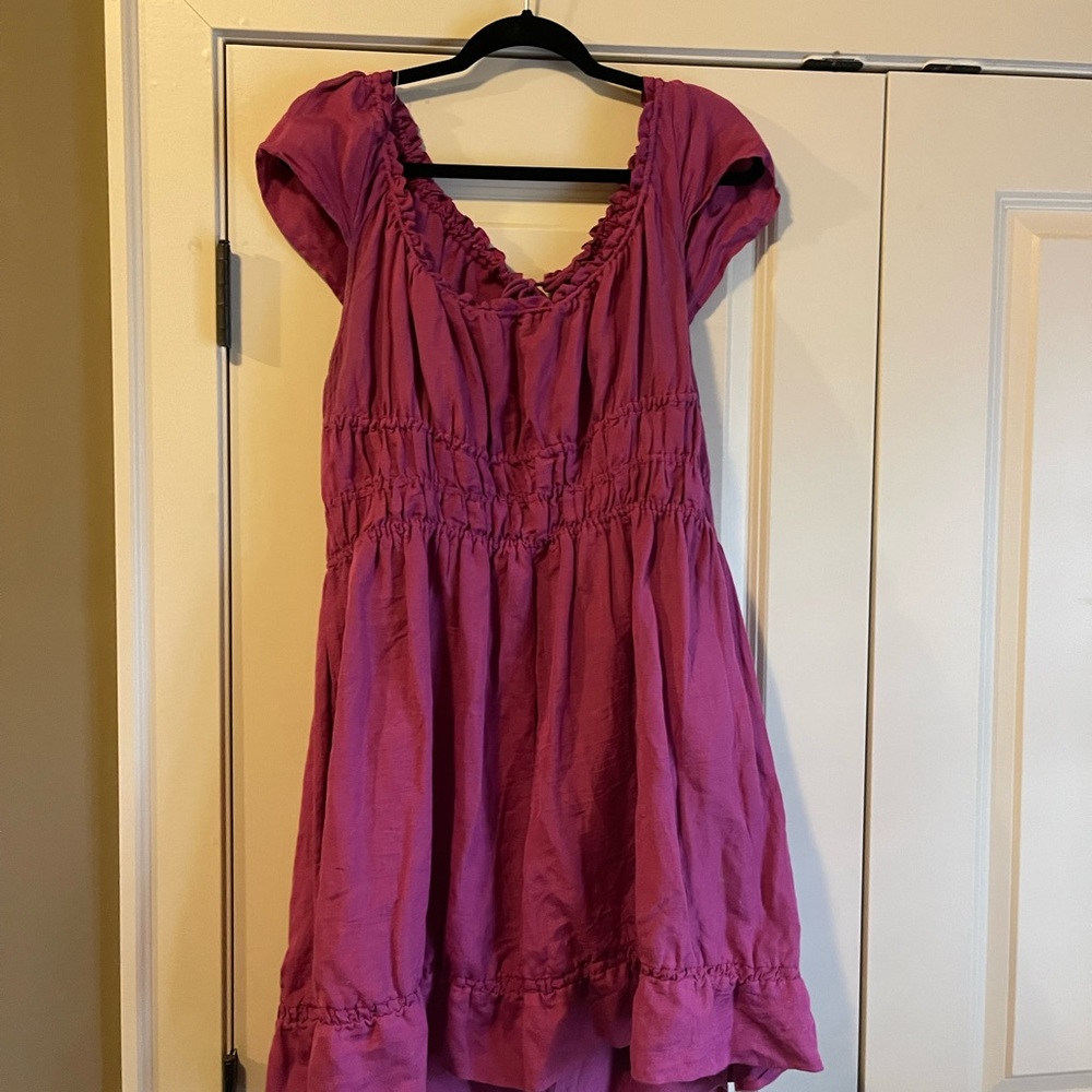 Anthropologie Magenta Short Dress | Size XL